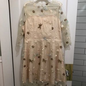 Cream Homecoming Dress